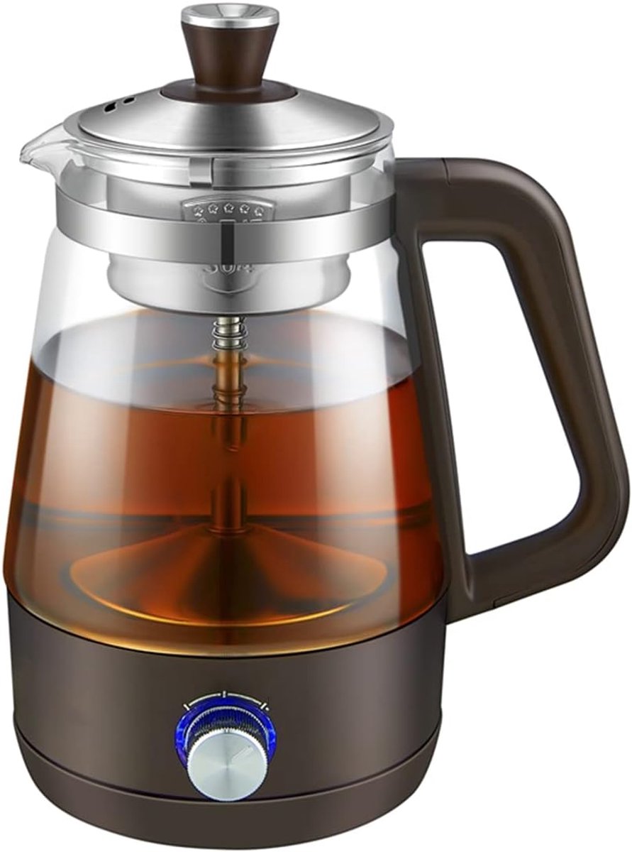 SnelShoppen Waterkoker met Temperatuurregeling Glazen Theepot met Warmhoudfunctie 1L Snelkokende Waterverwarmer voor Keuken Koffie Thee en Camp