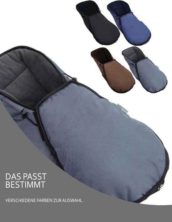 Baby Voetenzak - Autostoel Muts - Warm Blijven - Waterafstotend Thermofleece - 75 x 40 cm - Navy Blauw — afbeelding 3