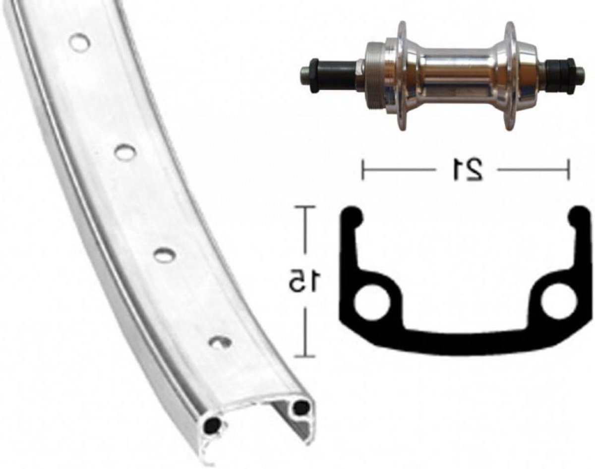 Loopfiets Wiel - Kinderfiets Wiel - Fiets Reparatie - Aluminium Velg - 15 Centimeter - Zilver