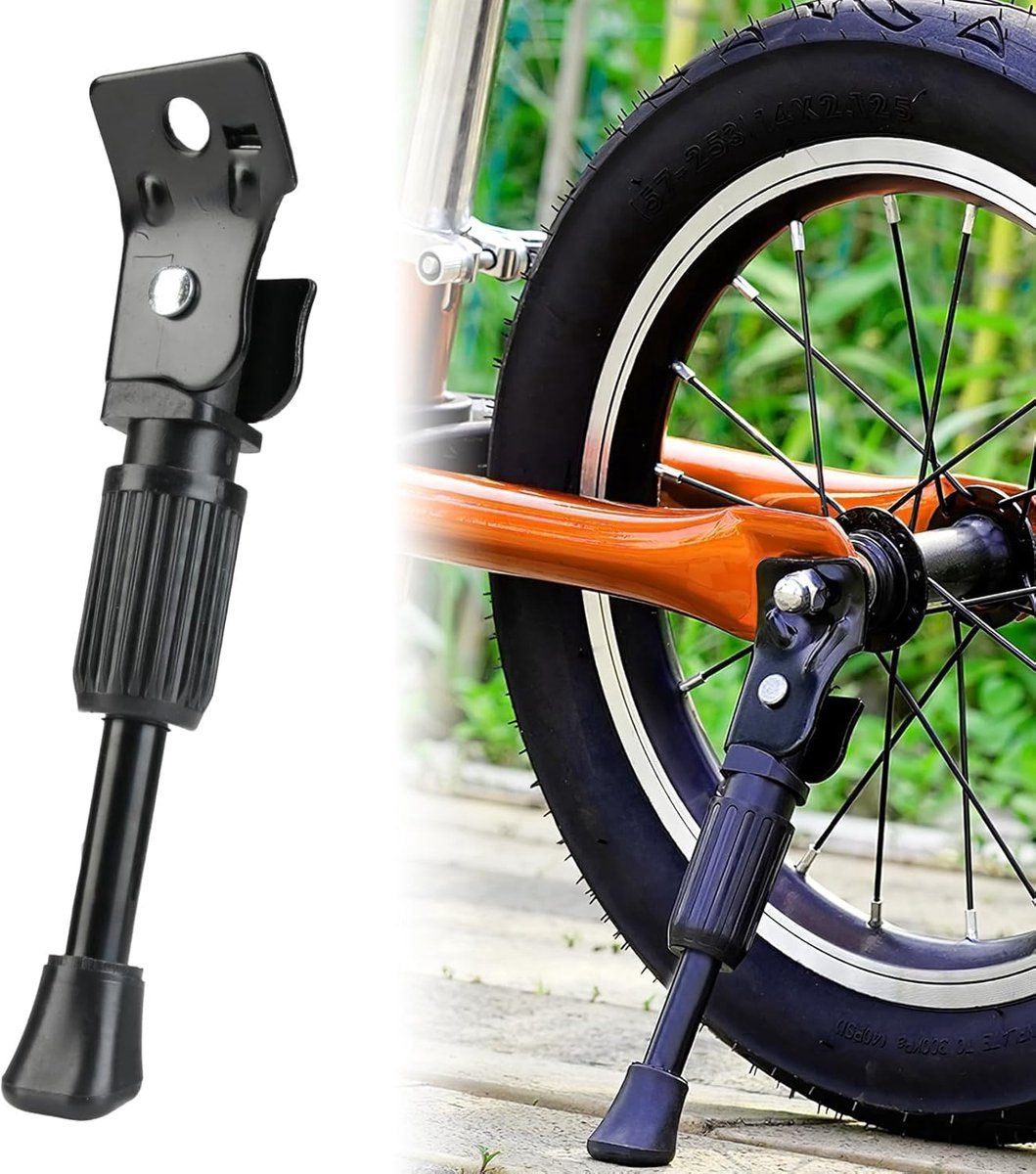 Fietsstandaard - 14 Inch - MTB Fietsstandaard - Fietsstandaards - Universeel Klemsysteem - Fietspoot met Extra Stabiele Voet - Geschikt Voor E-bike, Stadsfiets & Mountainbike - Zijstandaard Fiets - Veilig en Stabiel