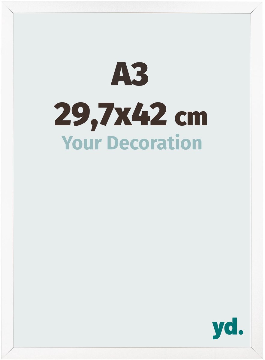 Your Decoration - Fotolijst A3 29,7x42 cm - MDF - Wit Mat - Bologna