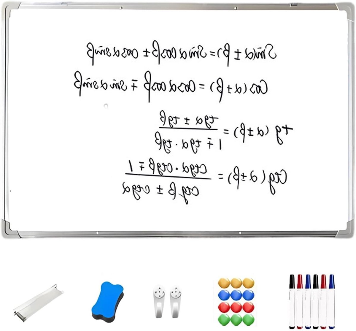 Magnetisch Whiteboard - Uitwisbaar Schrijfbord - Thuis en Kantoor - Kras- en Veegbestendig - 40 x 30 cm - Zwart