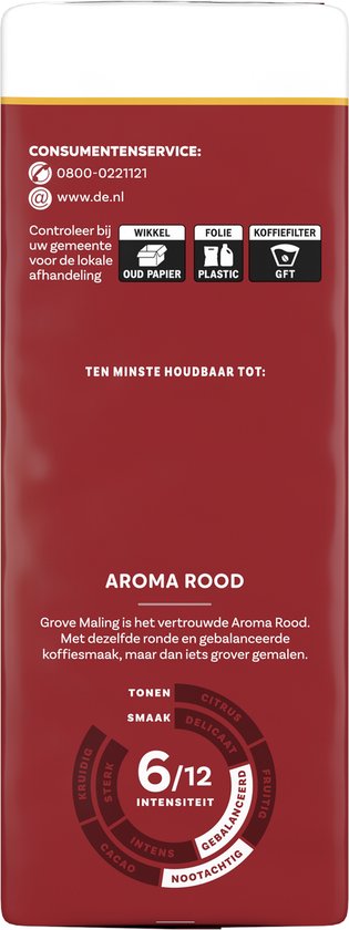 Douwe Egberts Aroma Rood Grove Maling filterkoffie - 6 x 500 gram