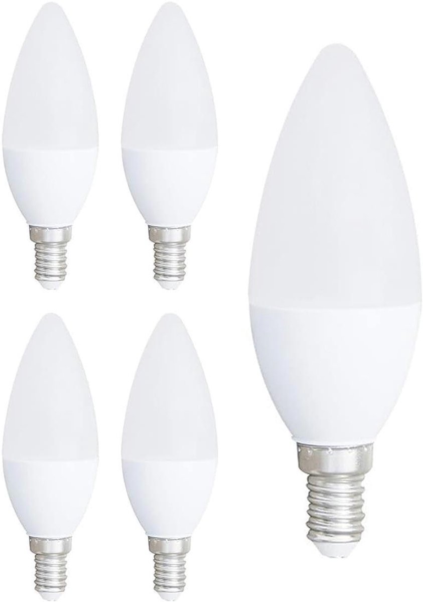 LED Kaarslamp - Energiezuinige lamp - Sfeerverlichting Binnen - Vervangt 60W - E14 Fitting - Warm Wit