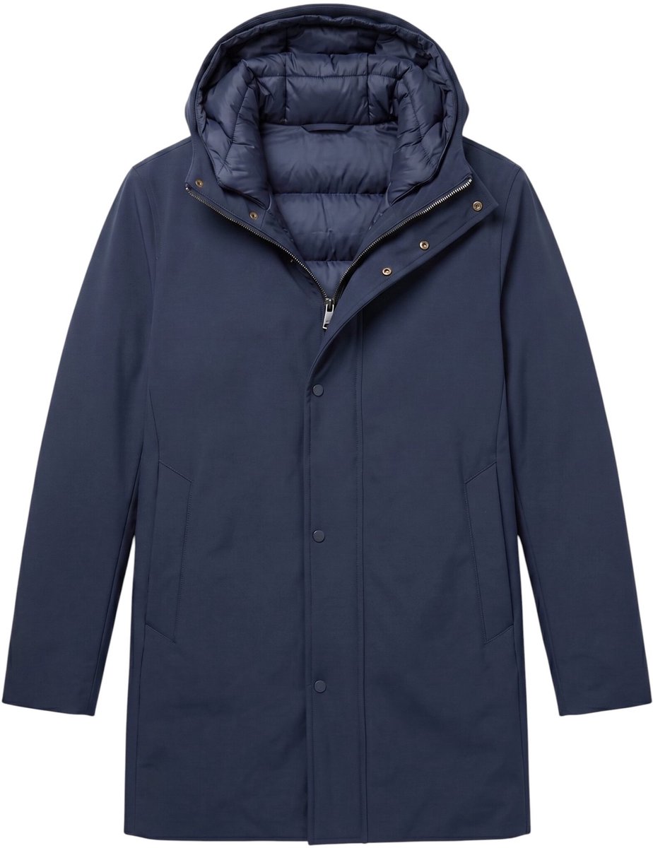 Winterjas Heren Waterdicht - Lange Jas Heren - LF8518 - Blauw - Maat XL