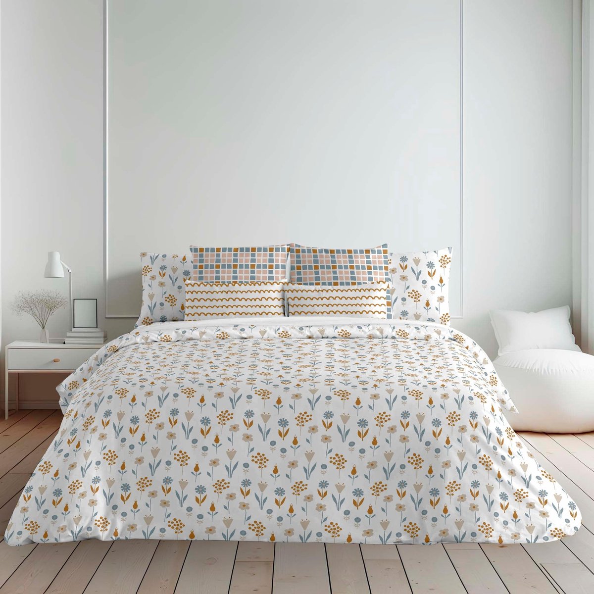 SnelShoppen - Dekbedovertrek 200 x 200 cm, 100% Biologisch Katoen, 175 Draad, Oeko-Tex Gecertificeerd, Model Alkamar - Ideaal voor Luxe Slaapkamer, Co