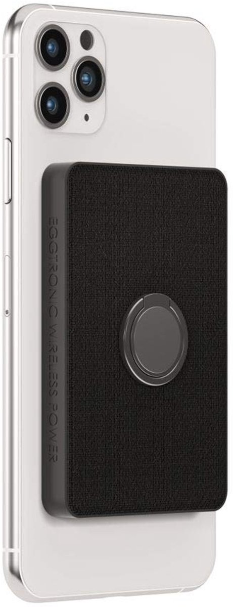 SnelShoppen - Draadloze Power Bank 1500 mAh voor Telefoon, Compact en Lichtgewicht, Ideaal voor Reizen, Feest en Camping, Zwart