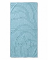 Zohome Strandlaken Lazy Beach - 100x200 cm - 100% Katoen - Baby Blue - Badlaken - Strandlaken - Strandhanddoek