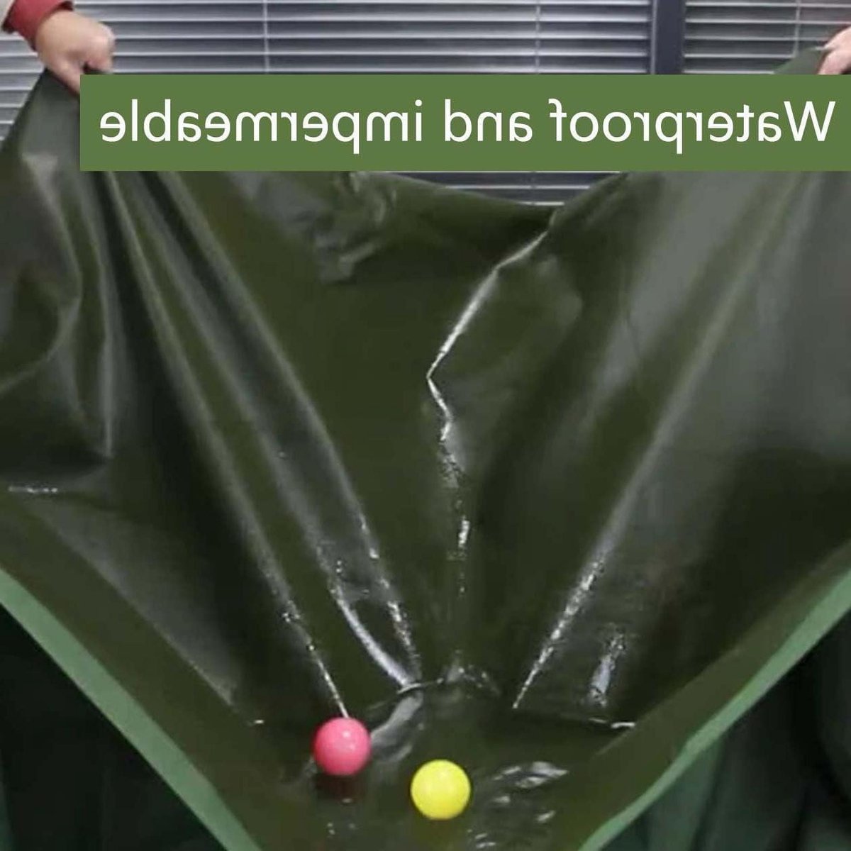 Waterdicht Canvas Zeil - Zeildoek UV-bestendig - Buiten Beschermen - Versterkte Randen Oogjes - 1x1.5m - Groen