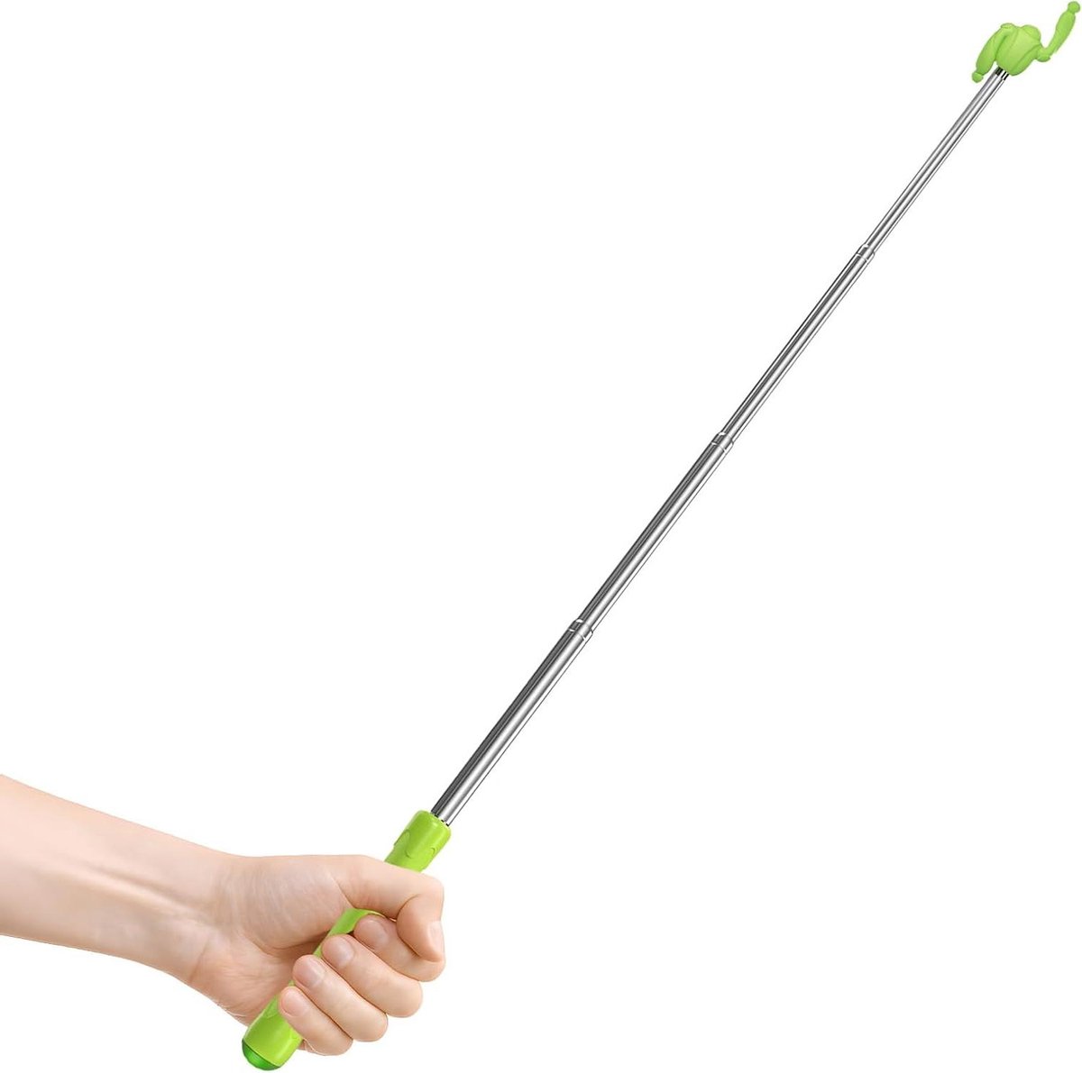 Vergrendelbare Wijsstok - Uitschuifbare Pointer - Lesgeven Presenteren - Antislip Grip - 21-68 cm - Wit