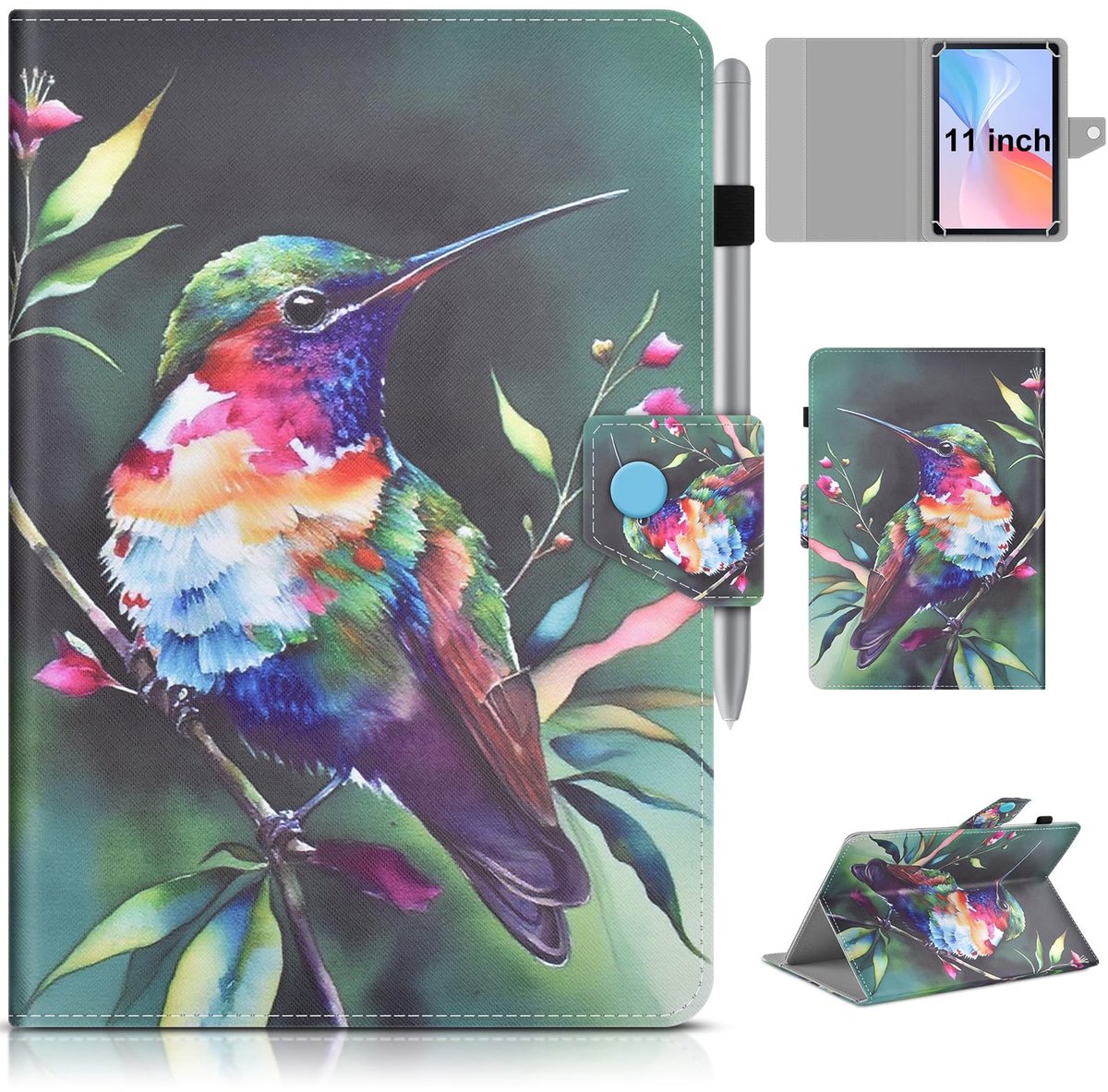 SnelShoppen - Universele hoes voor 11 inch tablet, beschermende cover case voor Blackview Tab90/Laptokv/Fullant/Doogee U11 en meer, stijlvol en duurza