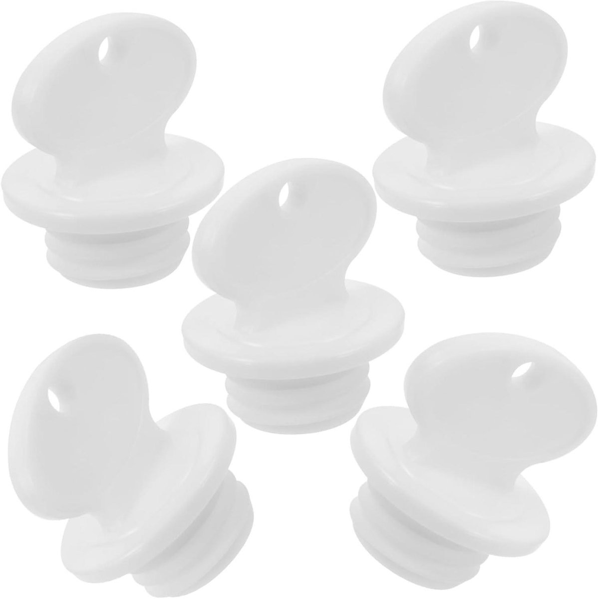Warmwaterzak Stoppers - Kleine Sluiters - Lekvrije Afdichting - Universele Vervanging - 5 Stuks - Wit
