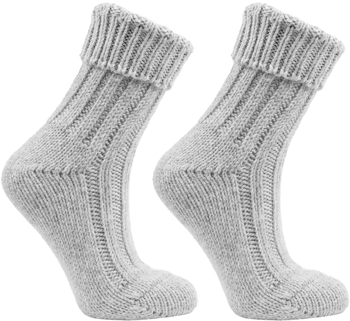 6 Paar Socks4fun Omslag Sokken - Wol - Antraciet