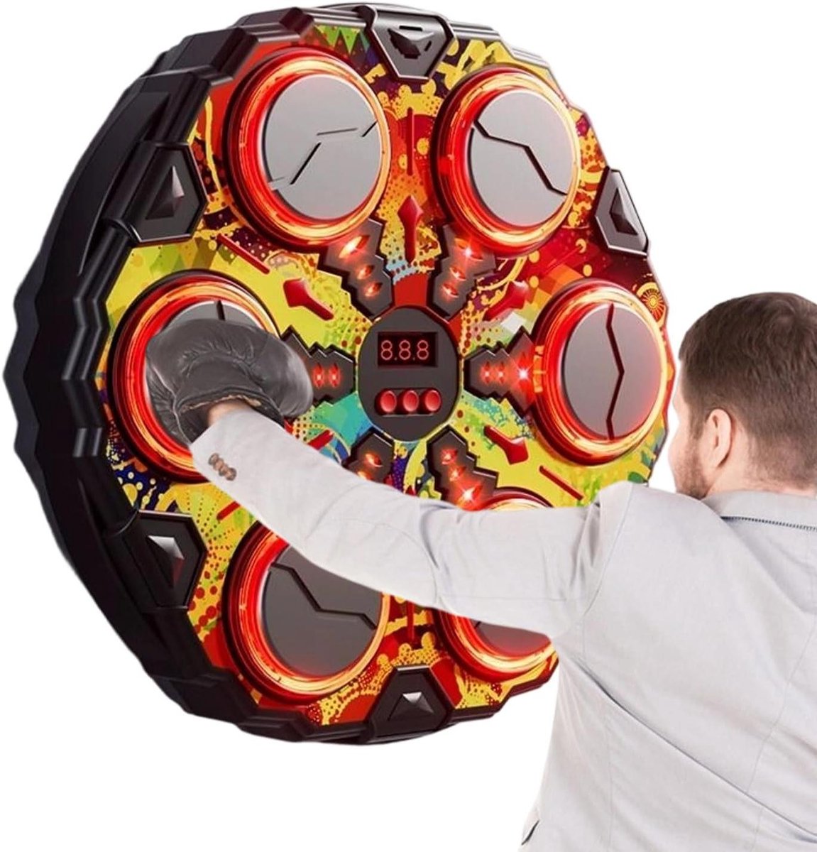 Boksen Machine - Muziek Trainer - Interactieve Training - Real-time Feedback - 33x33cm - Kleurrijk