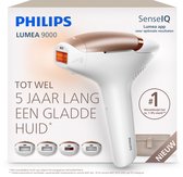 Philips Lumea 9000 Series IPL-apparaat, met vier opzetstukken, opbergkoffertje en garantie voor 5 jaar gladde huid.
