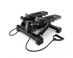 VirtuFit VirtuFit ST100 - 2-in-1 Side Stepper - met Computer en Weerstandskabels - Fitness Stepper - Aerobic Stepper - Mini Stepper - Hydraulische Demper - Crossfit