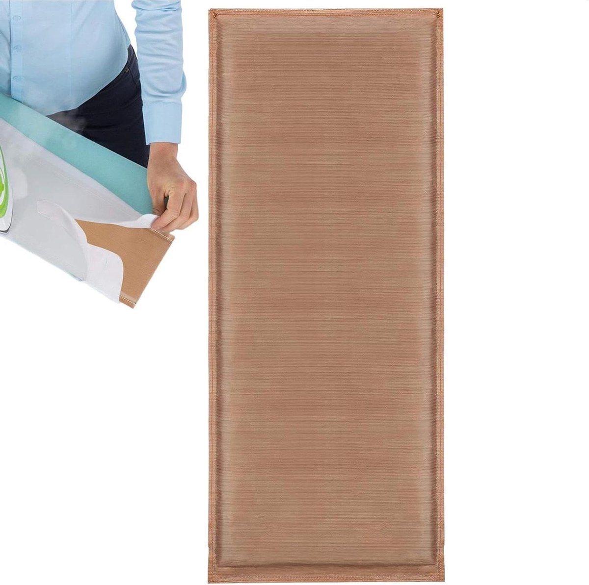 Warmtepers Kussen - Strijkplank Accessoire - Kleding Bedrukken - Verbeterde Warmteverdeling - 5 x 15 Inch - Bruin