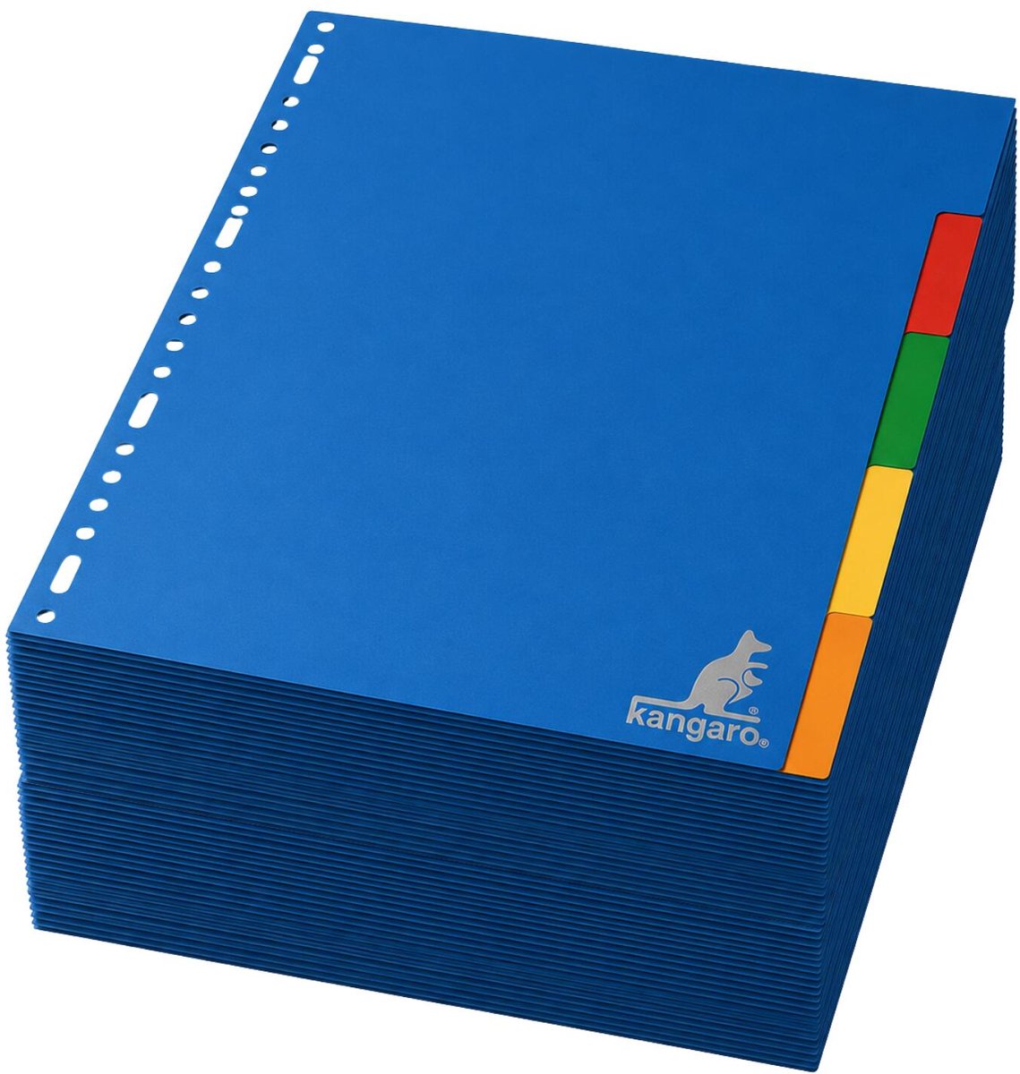 Stylex tabbladen set - 40x stuks - gekleurd - 23 ringen - A4 formaat - kunststof - voor ringmappen