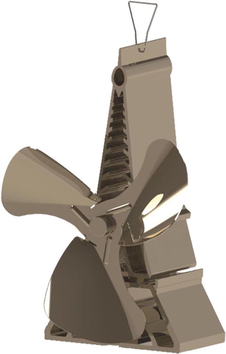 Haard Ventilator - Kachel Fan - Warmte Verspreiden - Zelfaanzuigend - 3 Bladen - Zwart