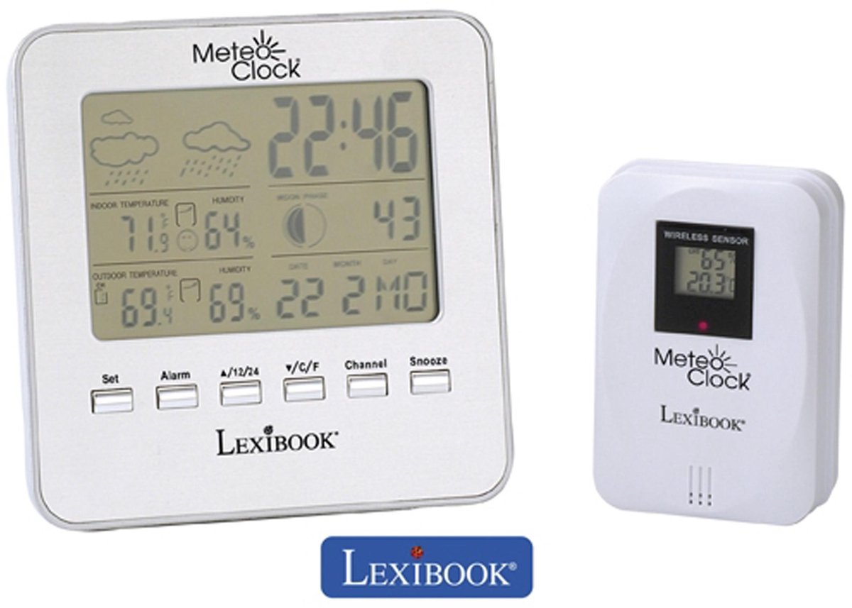 Lexibook Weerstation meteoclock silver
