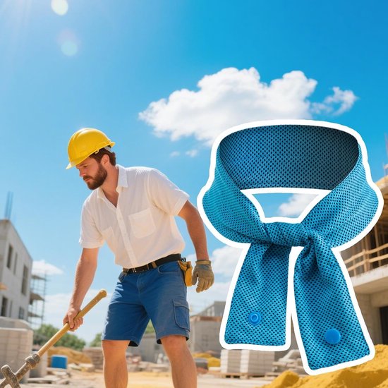 Verkoelende Handdoeken - Koelwraps Sportdoek - Buitenactiviteiten Koelen - 20 Uur Aanhoudende Kou - 2 stuks - Grijs Blauw — afbeelding 4