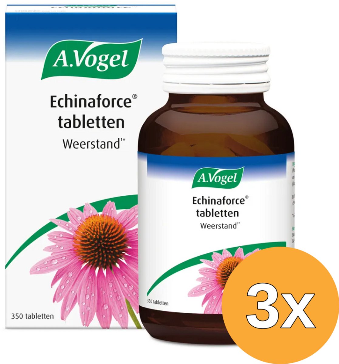 3x A.Vogel Echinaforce tabletten (350 tabletten)