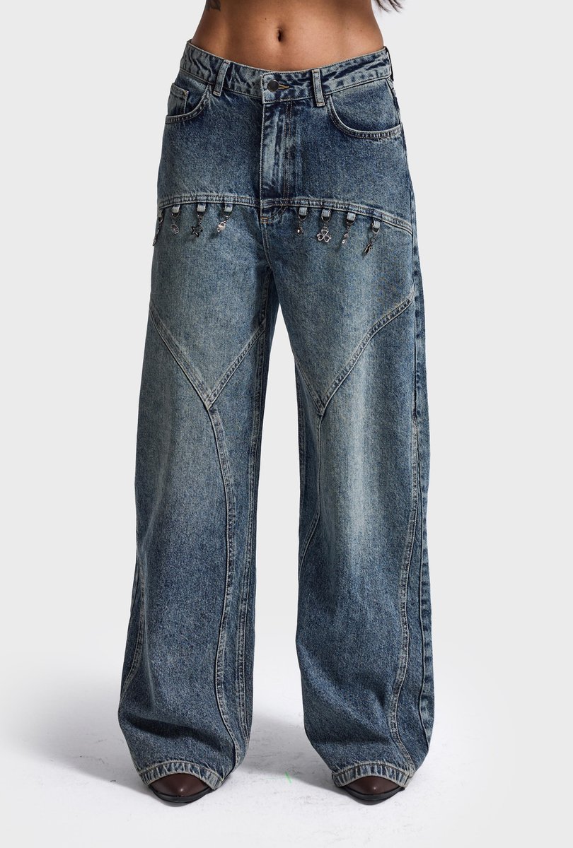 It's Basic - BARREL BALLOON MID RISE JEANS