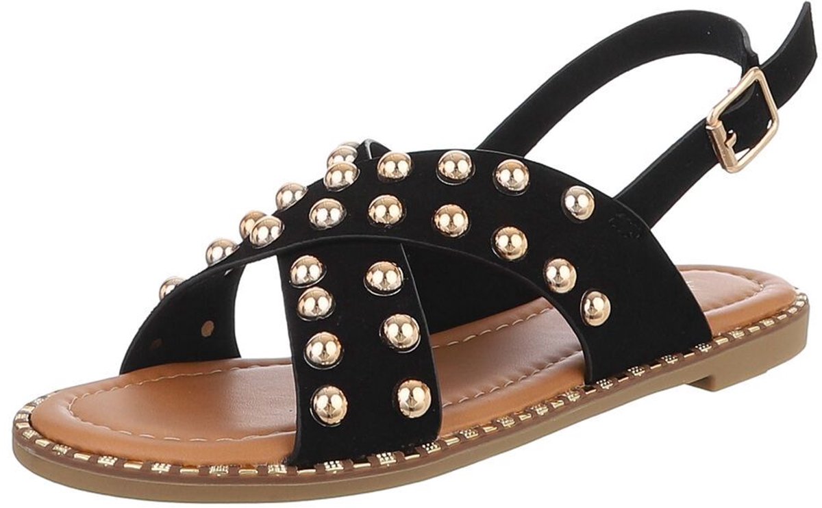 Sandaal met studs en gesp - dames casual Mt:38