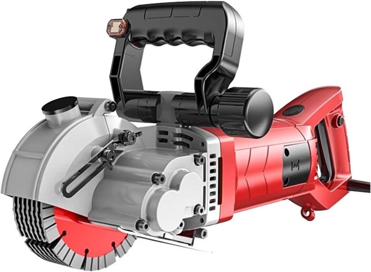 Elektrische Muurfrees - Muurslijper Sleuvenmachine - Muren Frezen - Verstelbare Zaagdiepte - 133mm 7780W - Grijs
