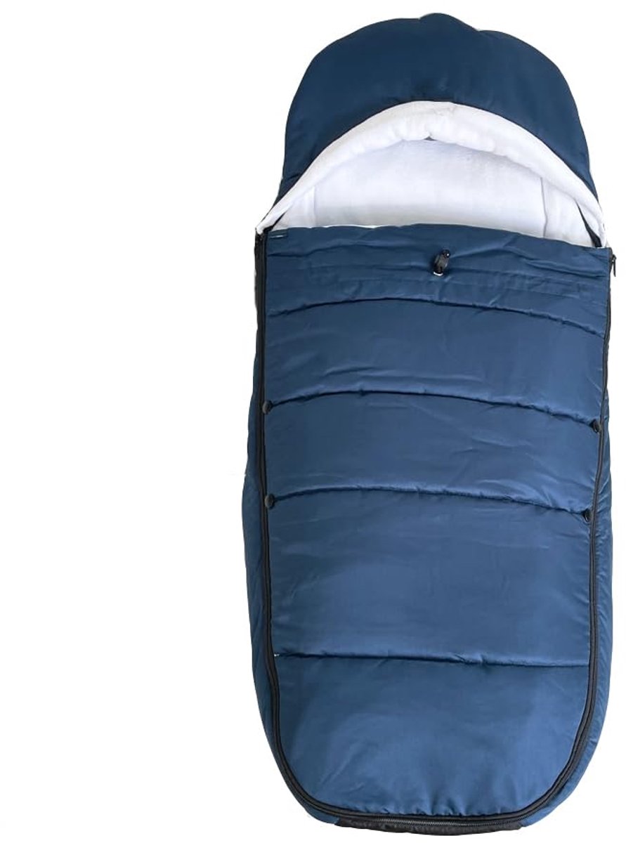 SnelShoppen - Universele Kinderwagen Voetenzak voor Babyzen, Stokke en Bugaboo - Wind- en Koudbestendig Materiaal - Gemakkelijk Schoon te Maken - Blau