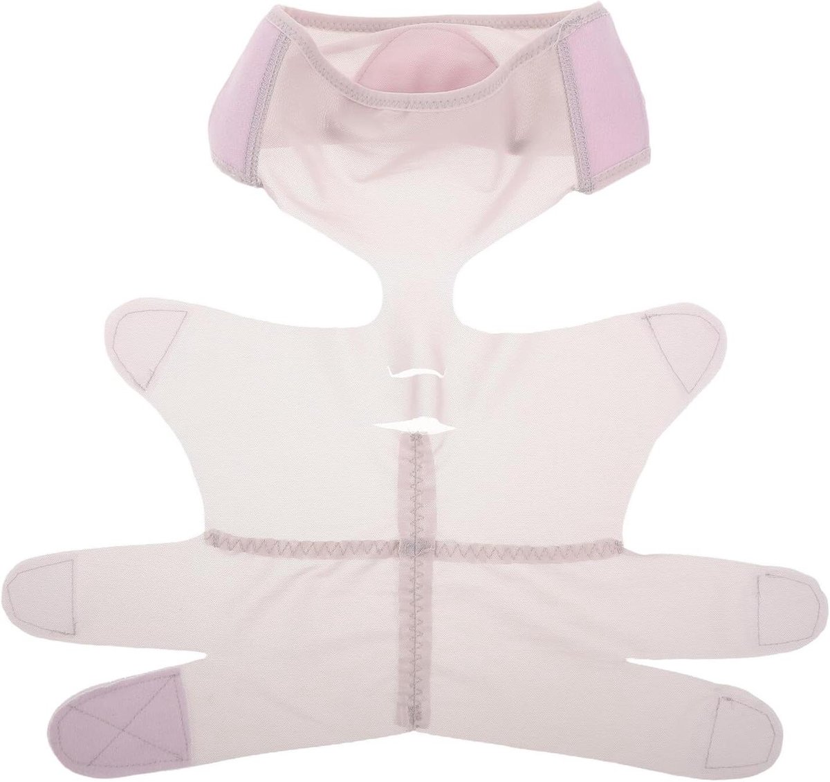 Gezichtsband Chin Strap - Gezichtsmasker V-vorm - Gezichtscontouren Verbeteren - Ademend Materiaal - 40 x 34 cm - Lichtgrijs