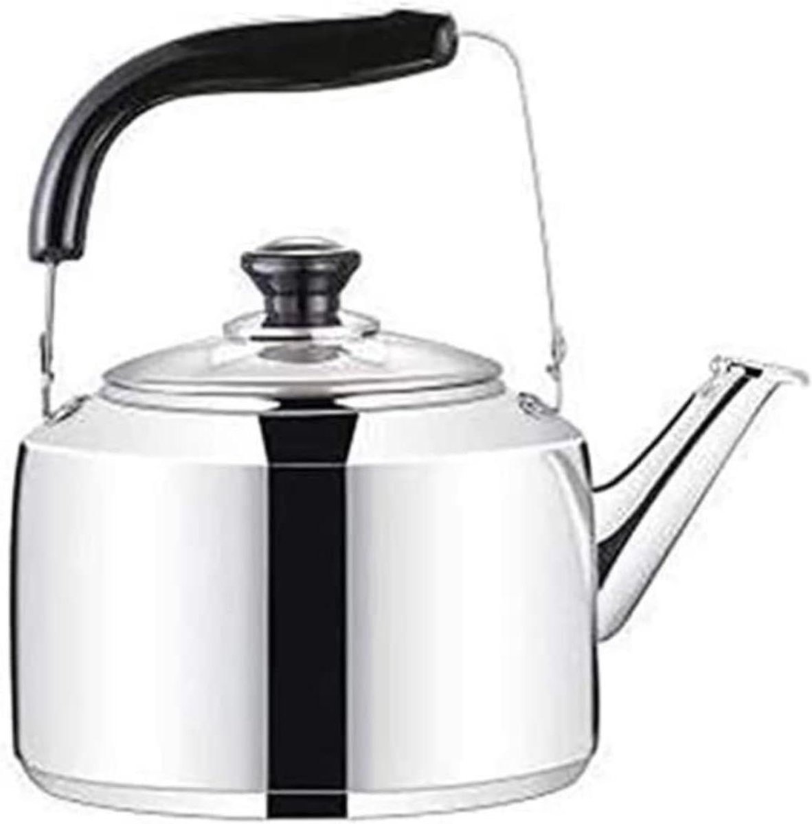 Waterkoker met fluitje - Theeketel fluitketel - Water koken - Roestvrij staal - 6L - Zilver