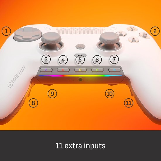 Draadloze Gamecontroller - PC Controller - PC Gaming - Anti-drift Hall-effect - 165 x 1075 x 635 cm - Wit — afbeelding 5
