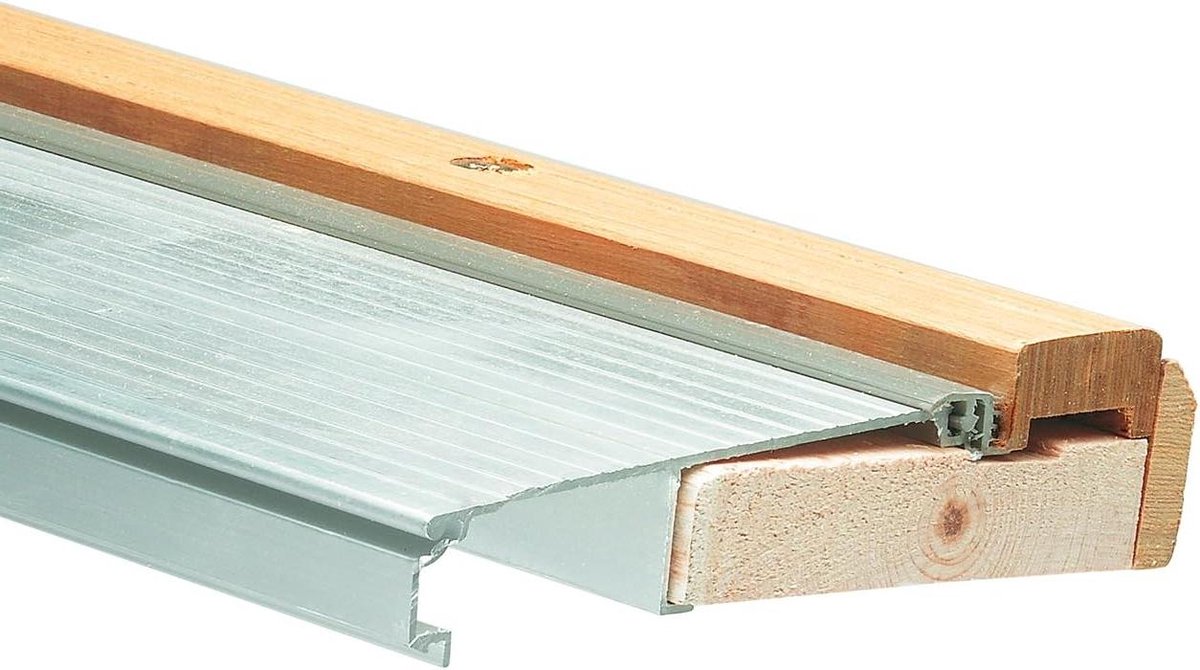 Verstelbare Dorpel - Drempel Aluminium Eiken - Weer Afsluiten - Eenvoudige Schroefaanpassing - 3.18 cm Dikte - Molen Afwerking