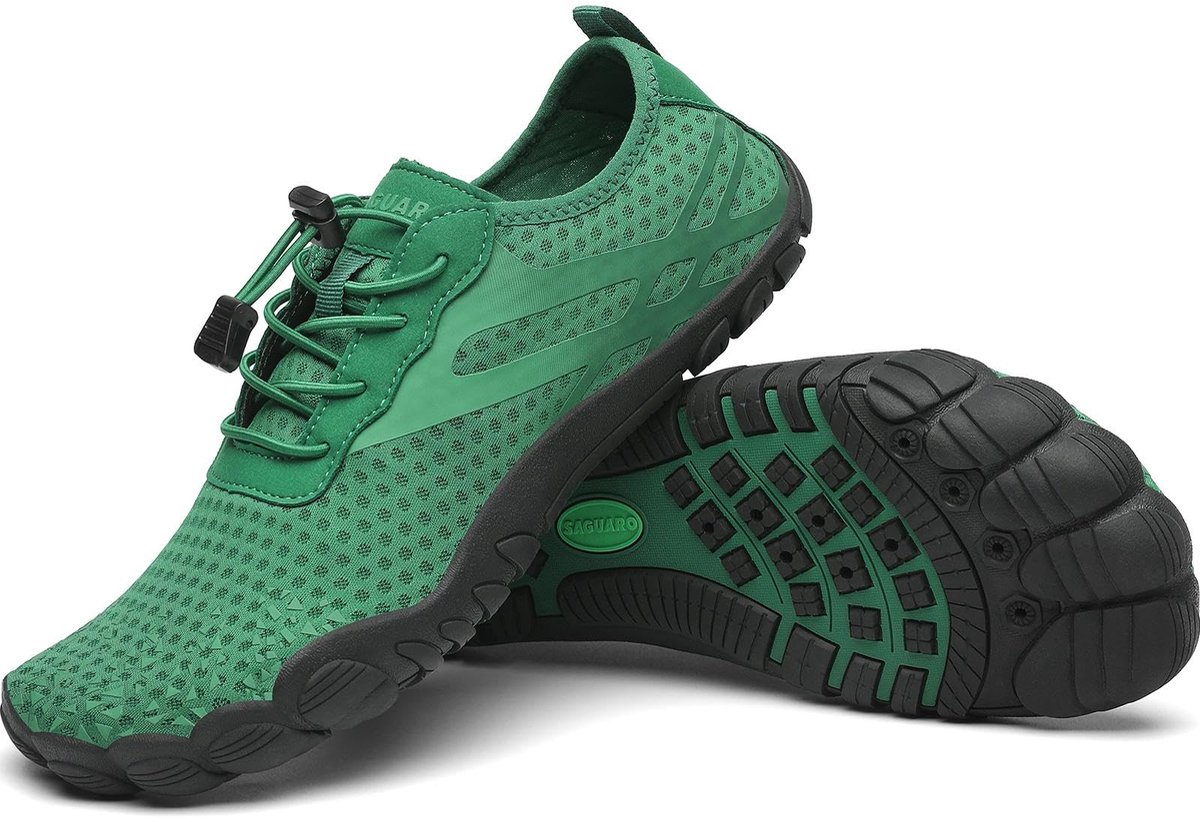 SnelShoppen - Dames Heren Waterschoenen, Sneldrogende Aquaschoenen, Antislip Duikschoenen, Strandschoenen, Maat 47 EU, Smaragdgroen, Ideaal voor Stran