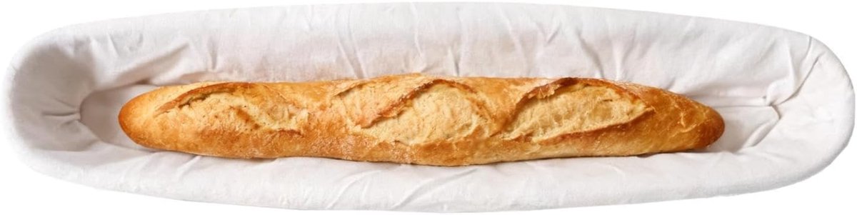 Rijsmandje Stokbrood - Broodmandje Deeg - Brood Bakken - Handgemaakt Rotan - 43x9x5.5cm - Natuurlijk