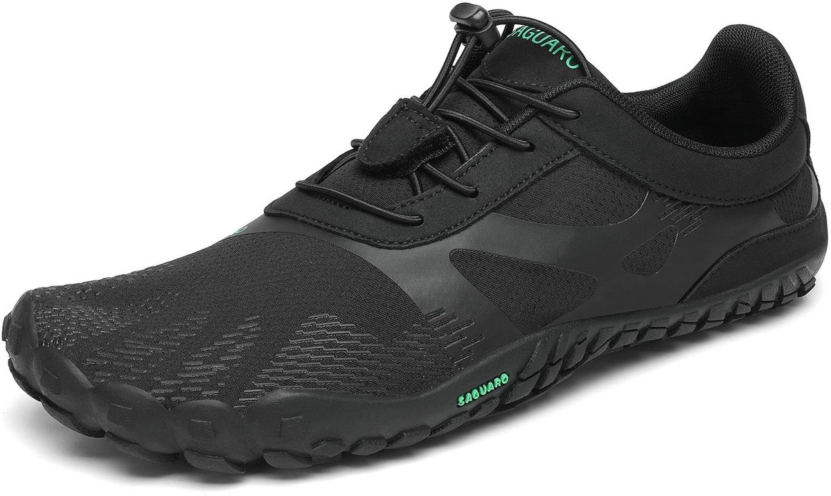 SnelShoppen - Blotevoetenschoenen voor Outdoor, Fitness, Sport en Trails, Sneldrogend, Minimalistische Waterschoenen Maat 36-46, Zwart, Heren en Dames