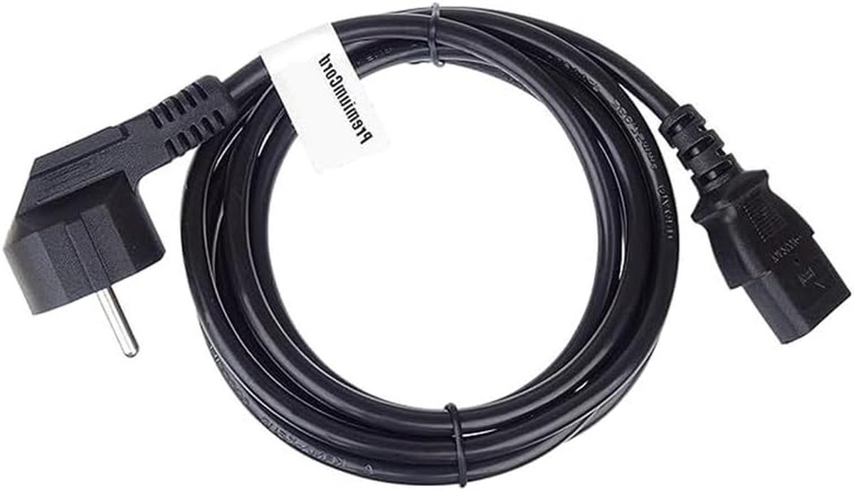 AC Power Cord - Netsnoer Adapter - Apparaat Voeden - Koperen Kern - 1.8 Meter - Zwart