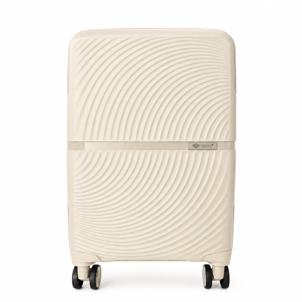 Solier TORIDE 19'' - Handbagagekoffer S - Beige - Hardcase van PP - 8 zwenkwielen 360°