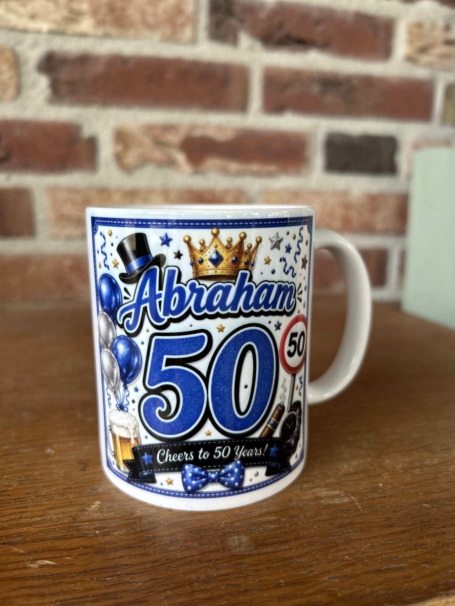 Creaties van hier - mok abraham - 50 - keramiek