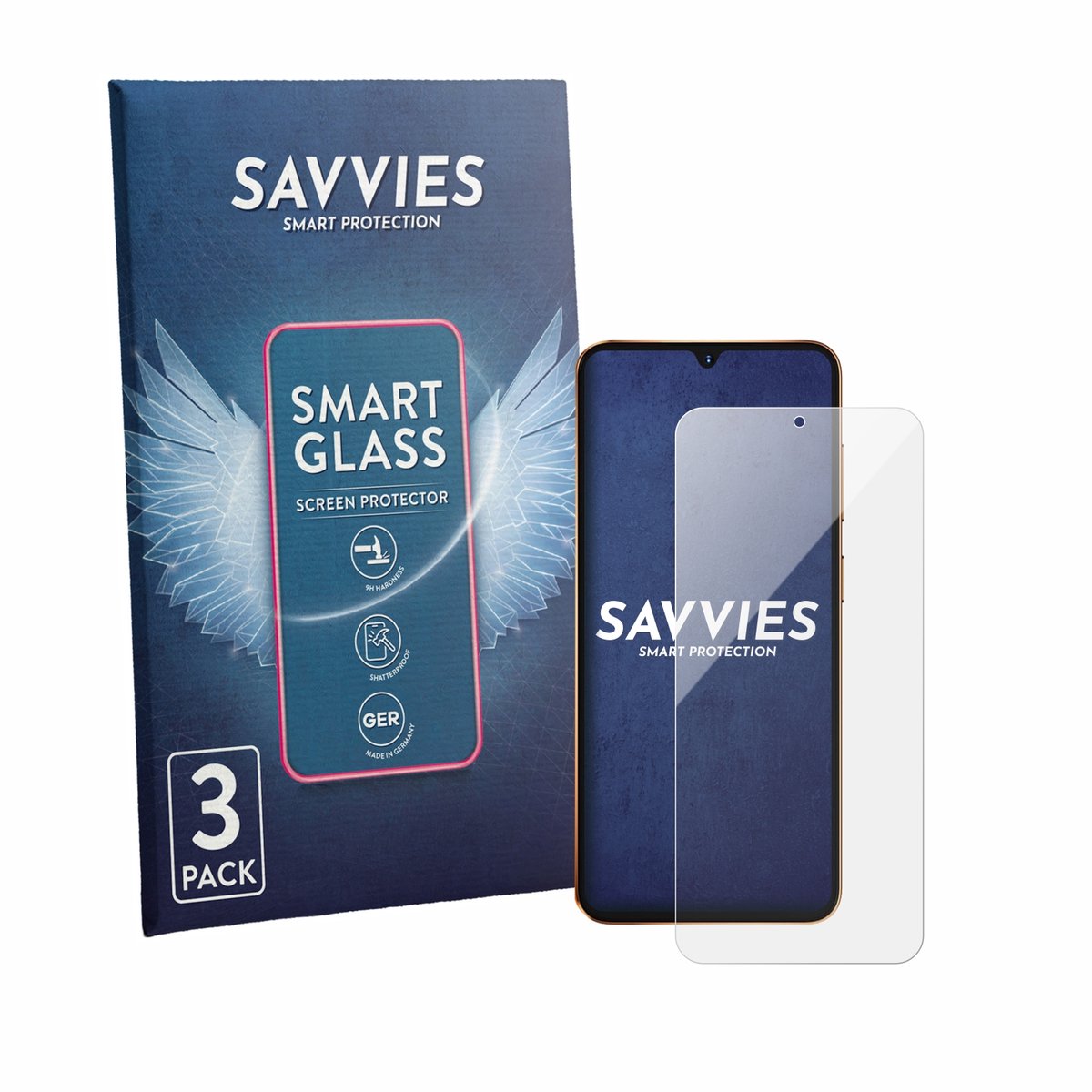 3 Stuks Savvies Screenprotector - geschikt voor Hotwav A17 Pro Max - beschermfolie glas transparant