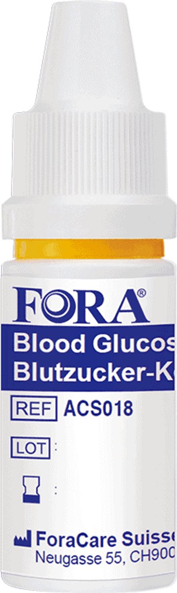 FORA Bloedglucose Controlevloeistof GDH Niveau 2 (4 ml)