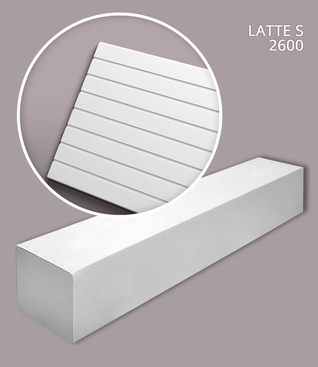 NMC LATTE S 2600-box WALLSTYL Noel Marquet 1 doos 6 panelen 3d muurpaneel Muurbekleding modern design | 15,6 m