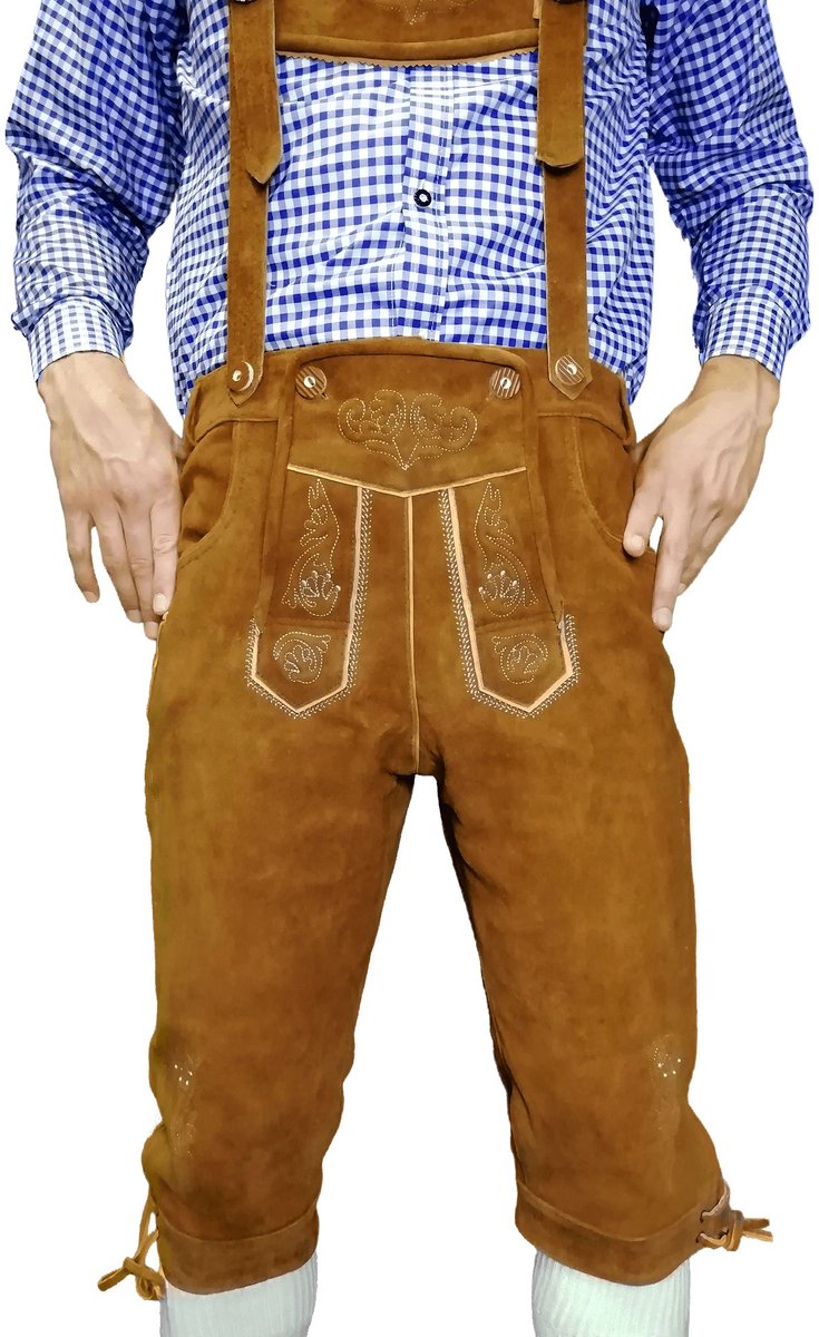 LEDERHOSEN.NL - Lederhosen leer - licht bruin LANG