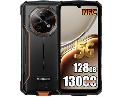 DOOGEE Fire 7 Robuuste Smartphone - IP68/IP69K Outdoor Telefoon - Dual SIM 5G - 6GB RAM - 128GB ROM - 13000mAh 18W - Android 15 - 6,6 inch - 64MP AI-camera - NFC, GPS, OTG - Oranje