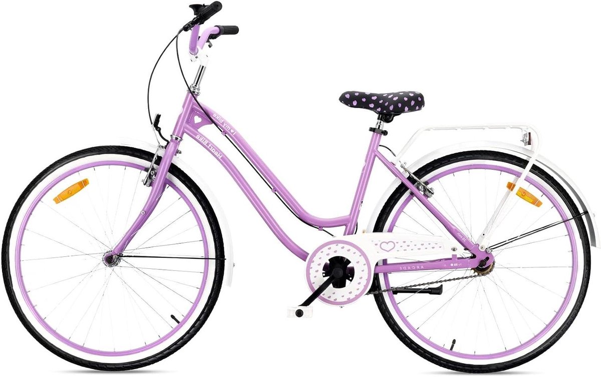 Stadsfiets Dames - Fiets voor vrouwen - Dagelijks gebruik - Klassiek design - 26 inch - Paars