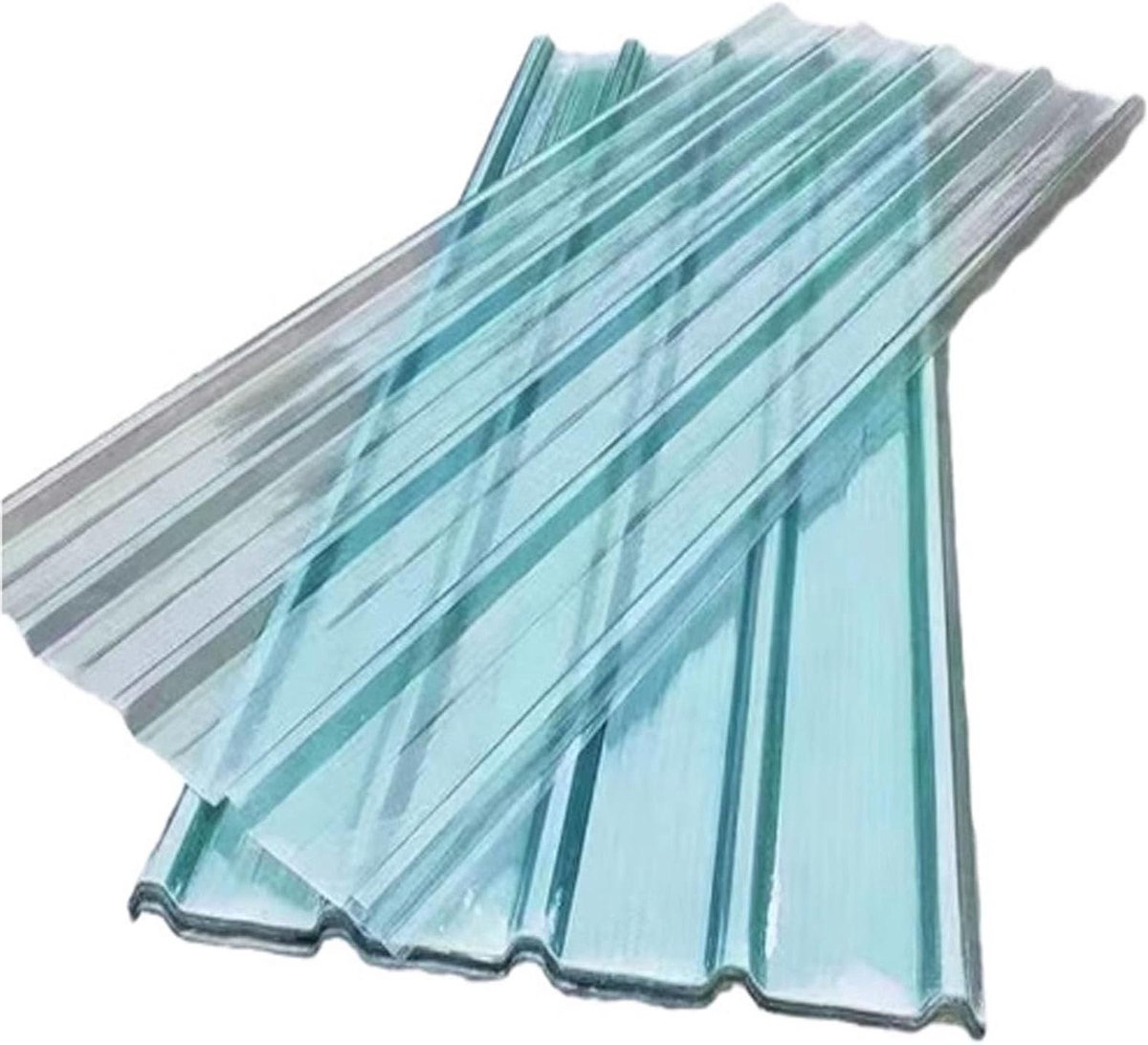 Glasvezel Dakplaten - Golfplaten Daglichtpanelen - Dakbedekking - Slagvast Weerbestendig - 1mm Dikte - Transparant