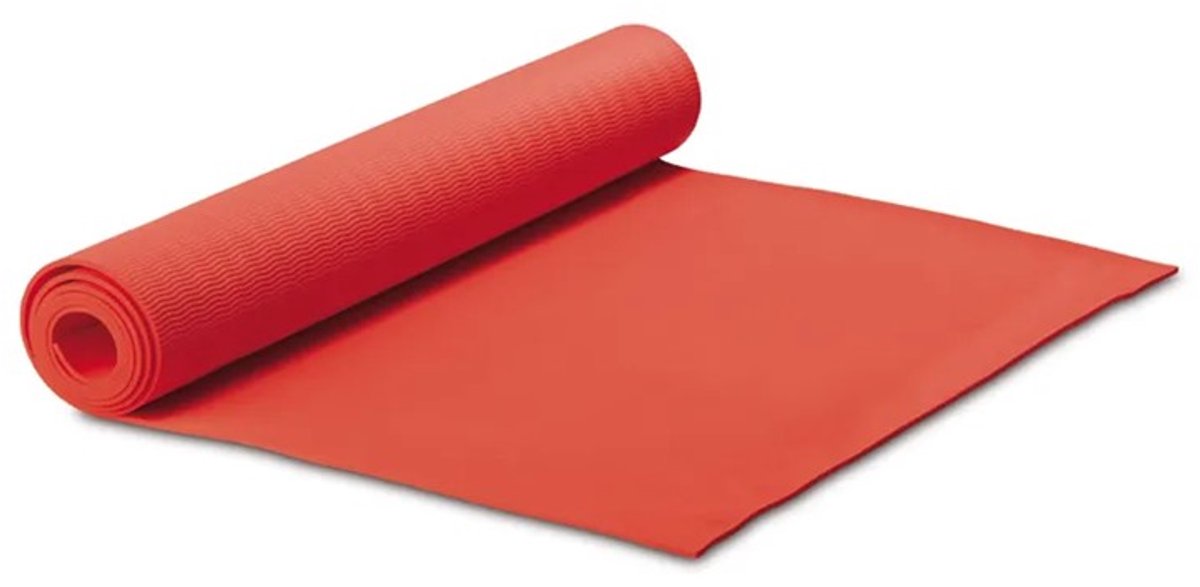 Fitness yogamat extra grip EVA draagtas - 172 x 60 cm - 6 mm dik.