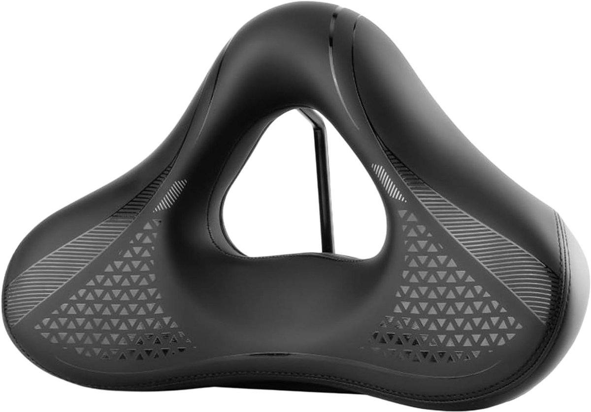Fietszadelkussen - Fietszadelhoes Comfortzadel - Comfortabel Fietsen - Schokabsorberend - 26 x 19 x 8 cm - Zwart