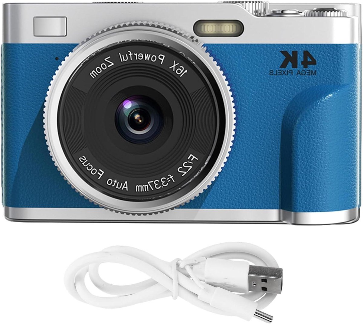 Digitale Camera - Compact Camera Vlog Camera - Reizen Fotograferen - Smart Autofocus - 4K 48MP - Blauw